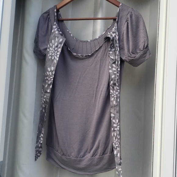 Ted Baker dreamy short sleeve shirt with tie - Picture 3 of 5